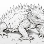 how to draw a thorny devil