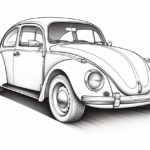 how to draw a Volkswagen Beetle