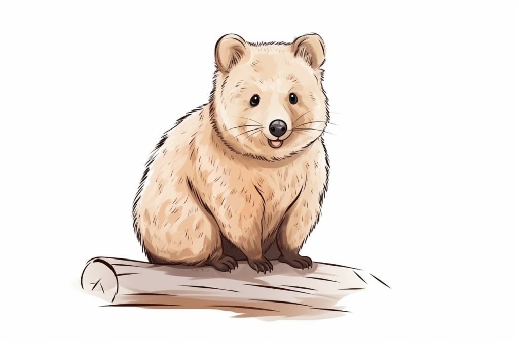 color quokka drawing