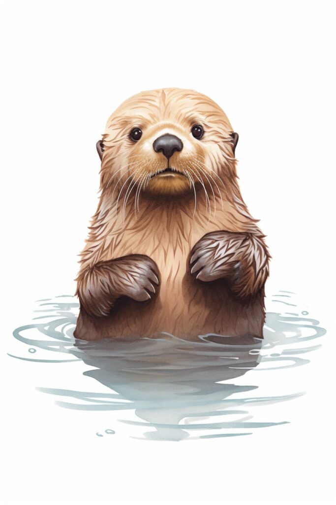 sea otter in color