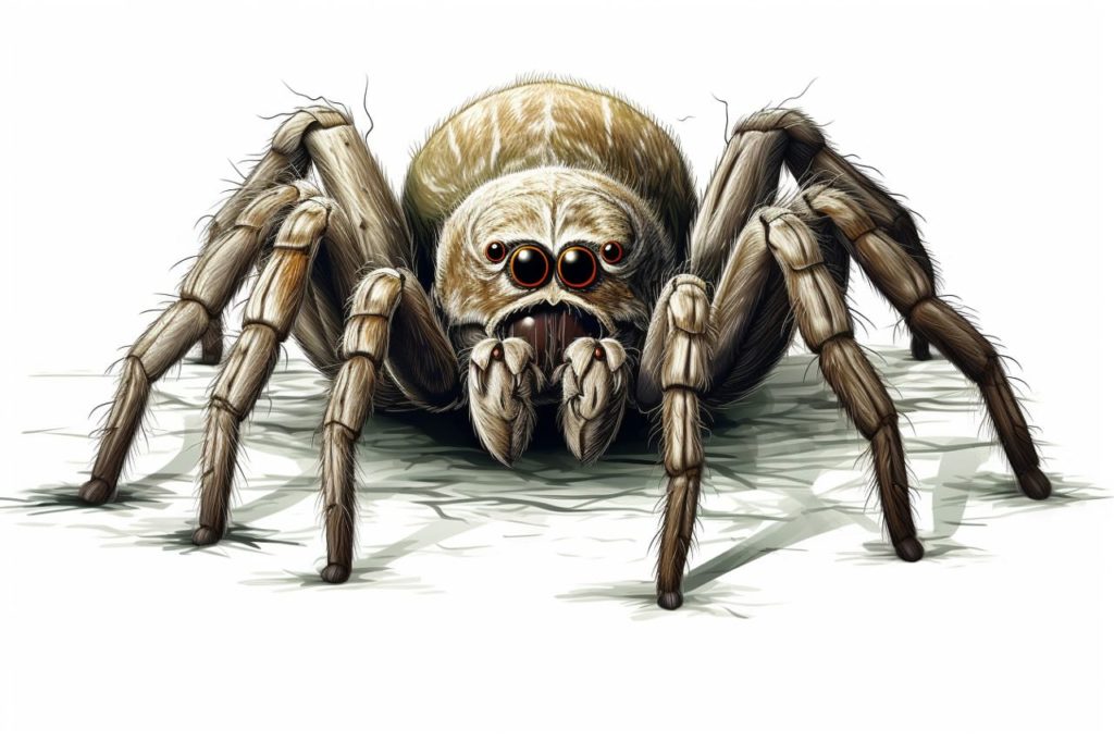 wolf spider drawing