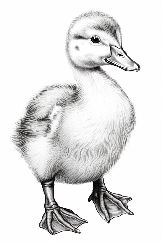 baby duck drawing