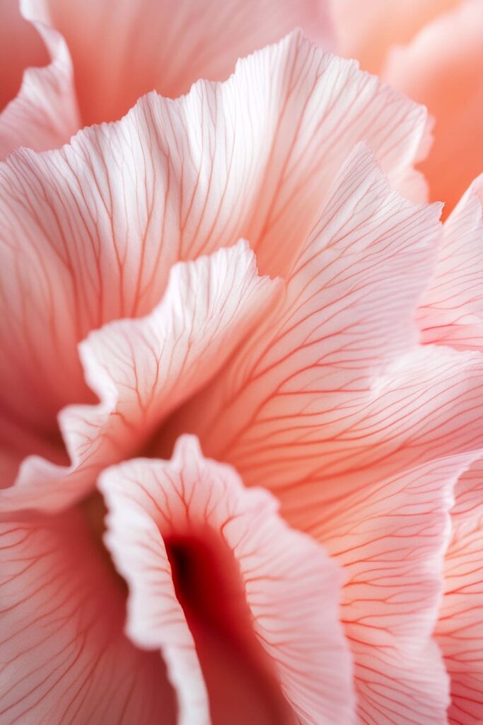 extreme close-up of a pink carnation flower