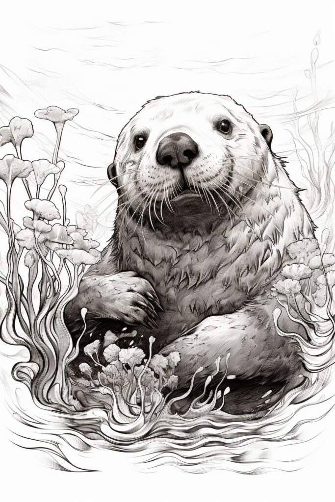 sea otter sketch