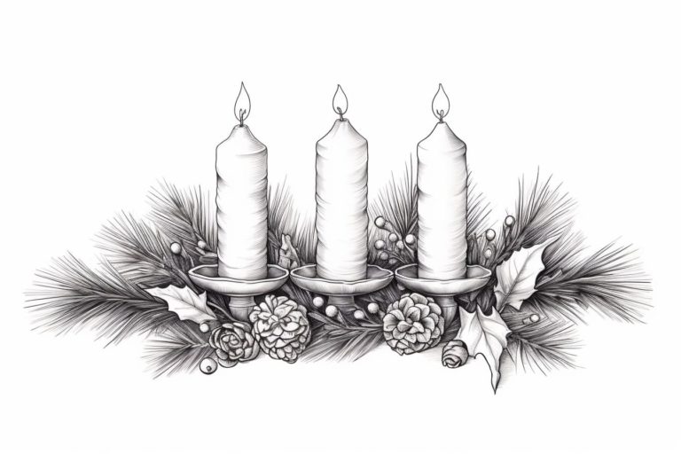 How to Draw an Advent Wreath