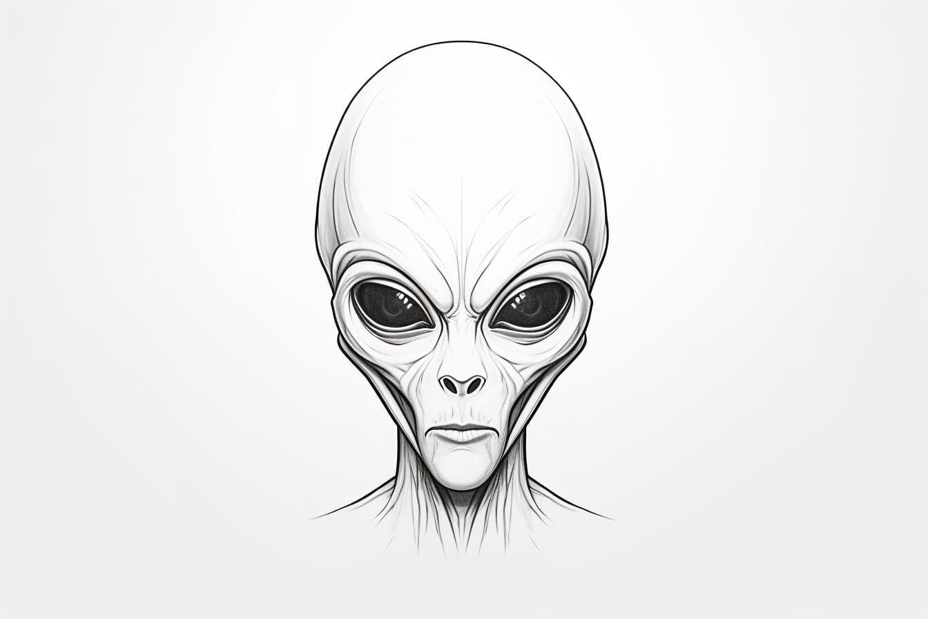 How to Draw an Alien Head