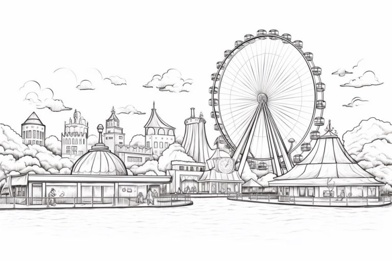 How to Draw an Amusement Park