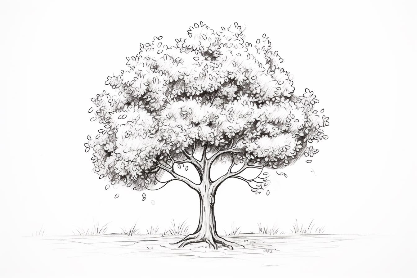 How to Draw an Apple Tree