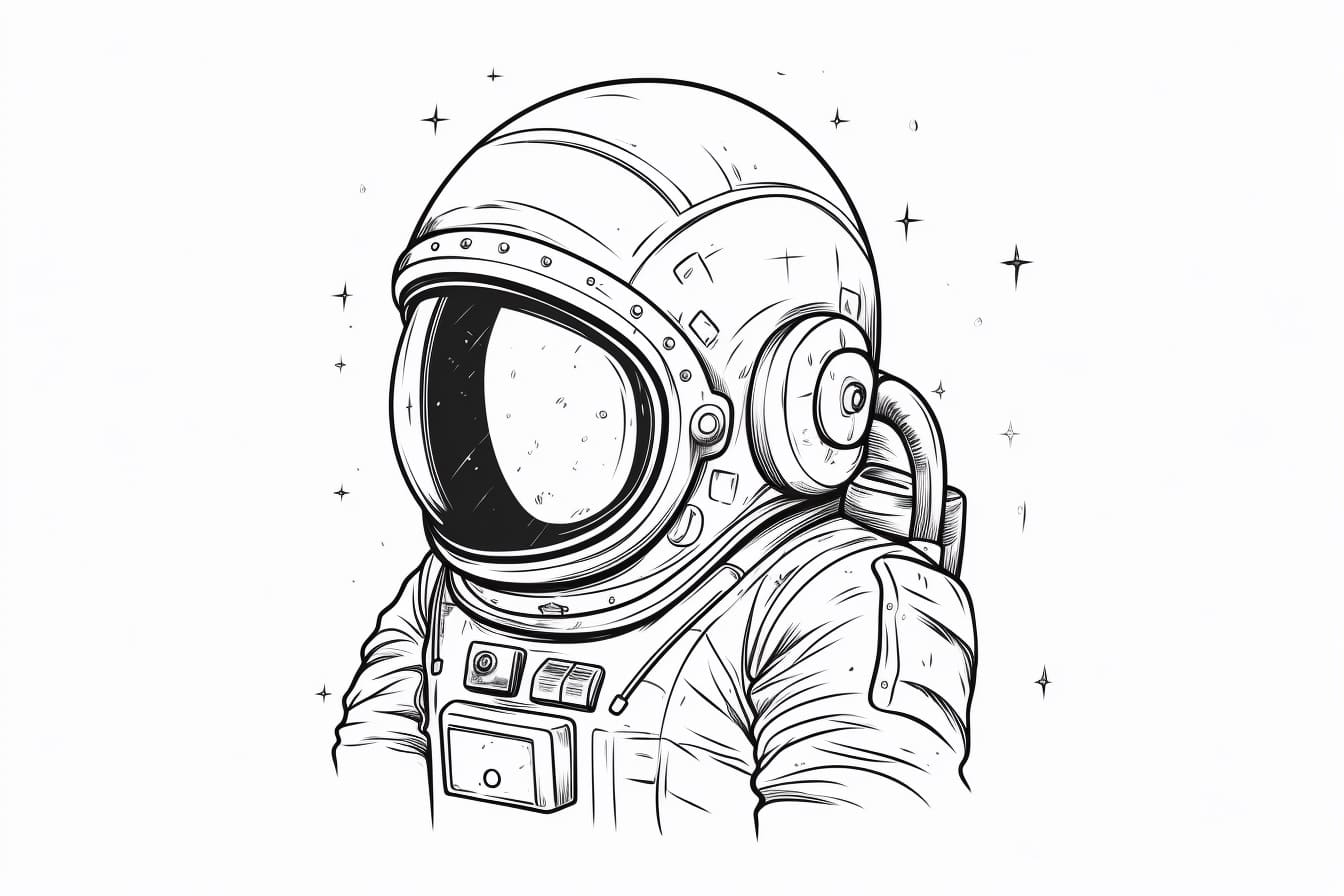 How to Draw an Astronaut Helmet