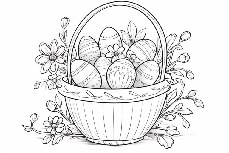 How to Draw an Easter Basket