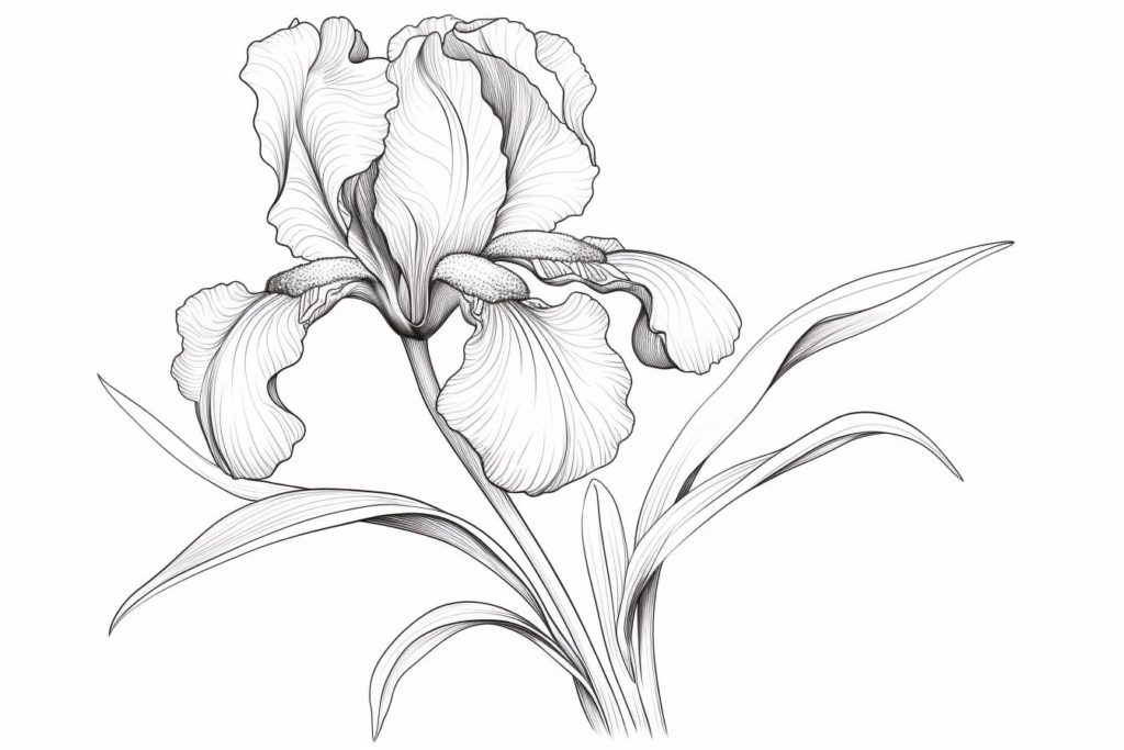 8 Steps for How to Draw an Iris Flower - Yonderoo