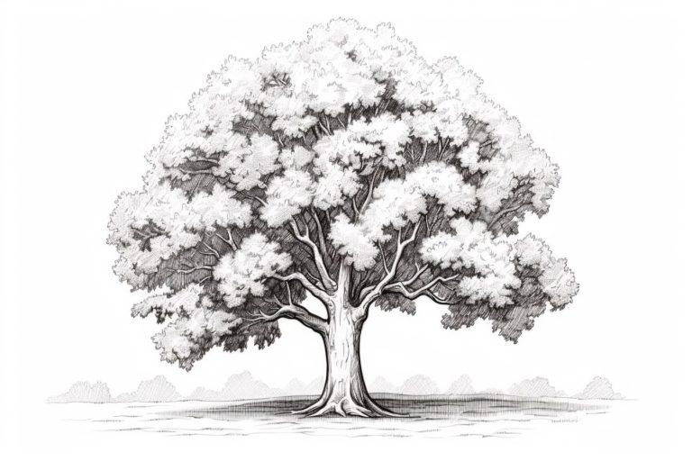 How to Draw an Oak Tree