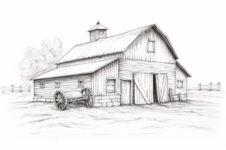 How to Draw an Old Barn