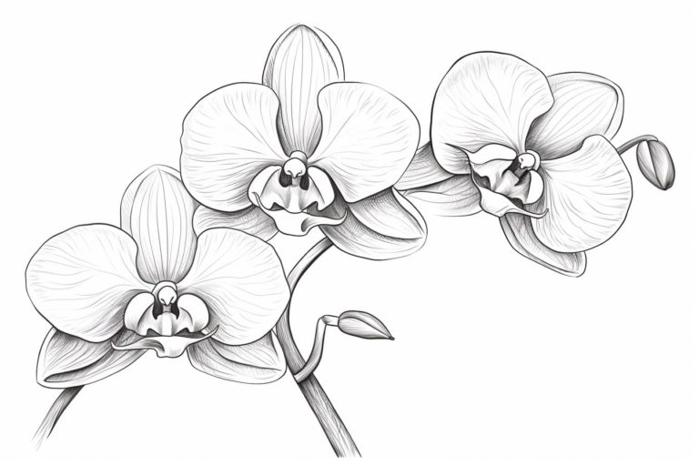 How to Draw an Orchid Plant