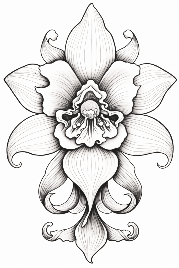 orchid sketch