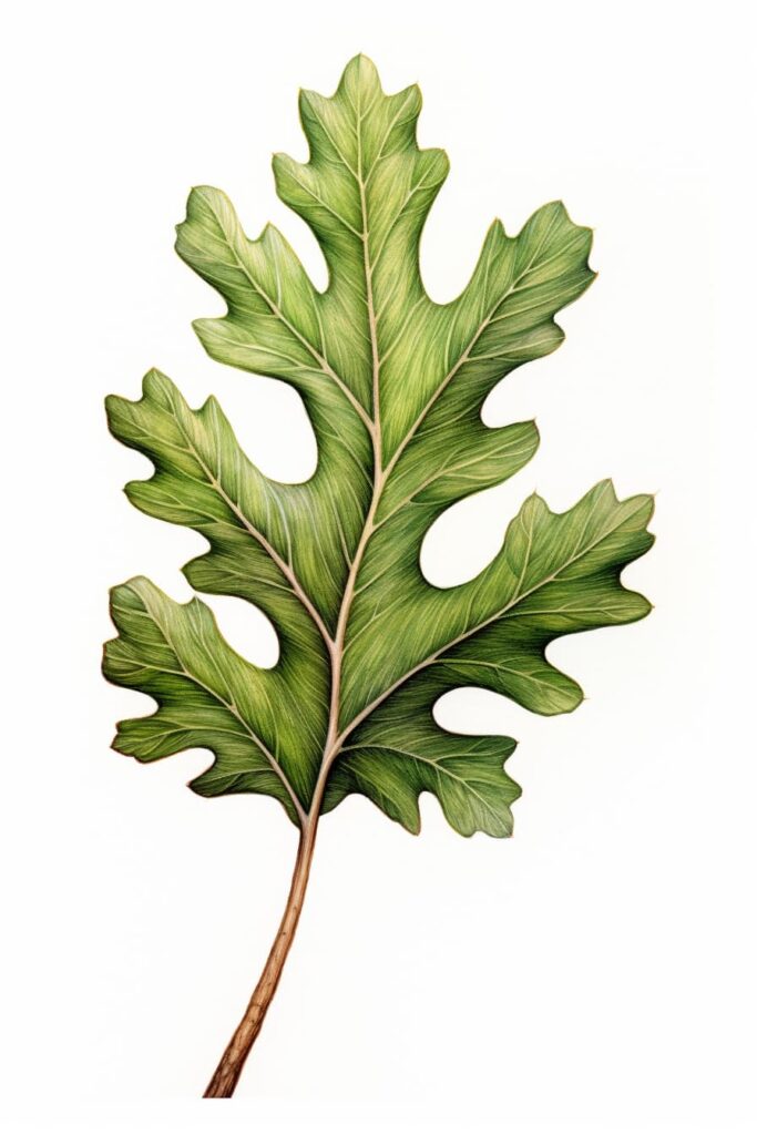 oak leaf in spring