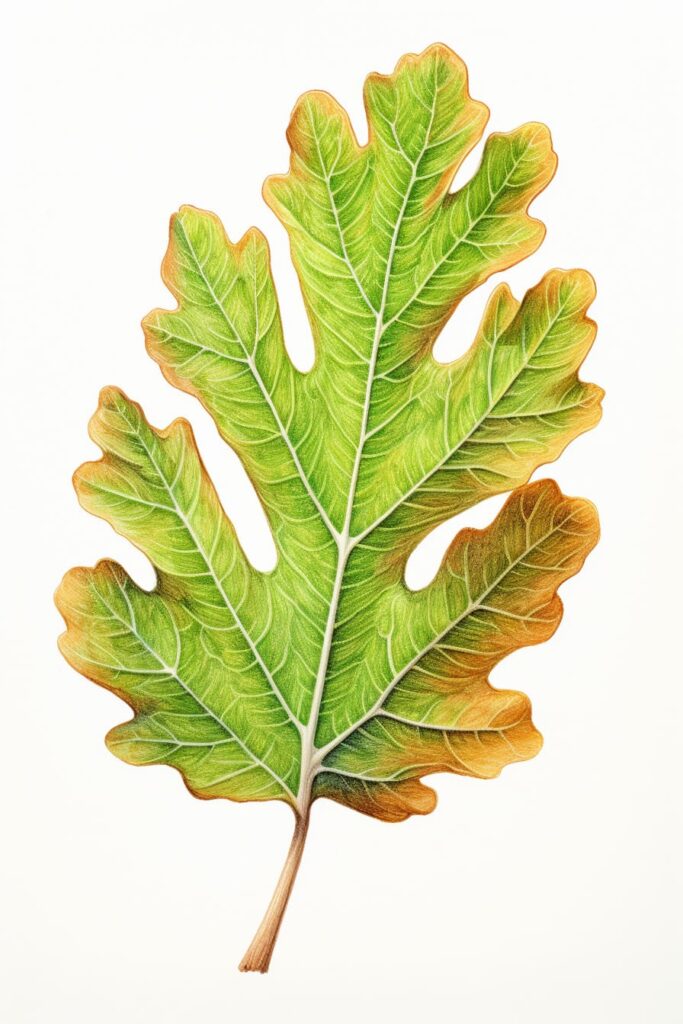 oak leaf in summer