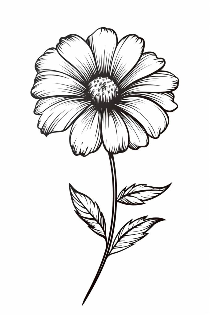 cute flower drawing