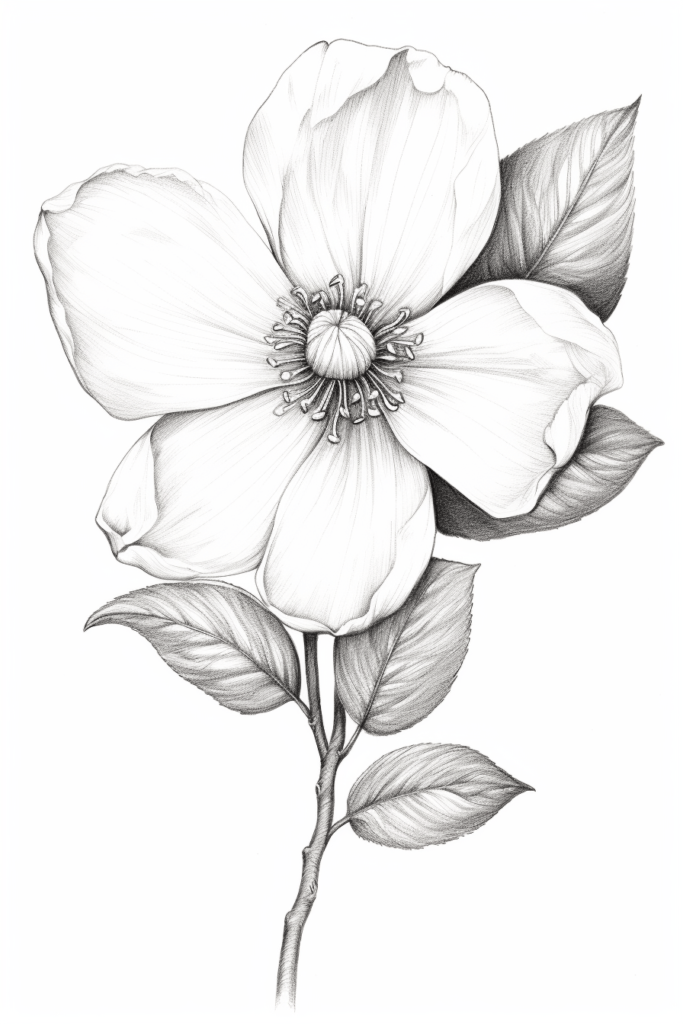 dogwood flower sketch