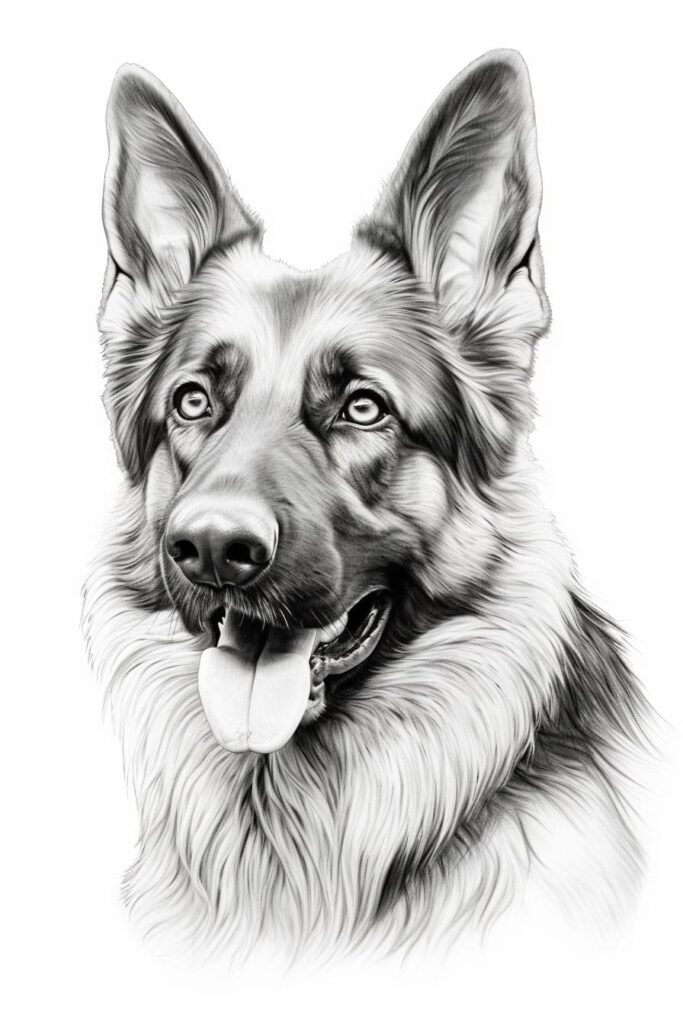 portrait of a family pet - German Shepherd