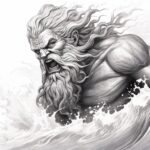 Drawing Poseidon - Angry Waves