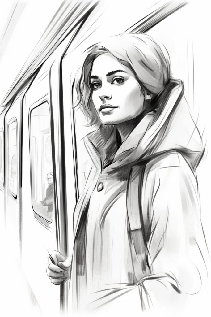 woman in subway