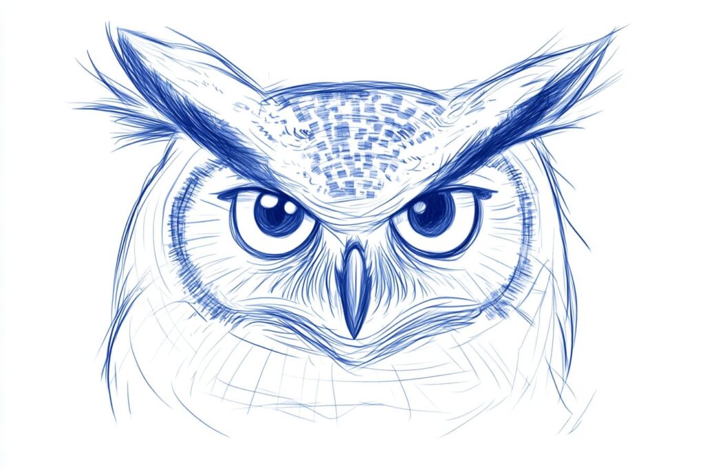 Owl Geometry - Detailed analysis of owl facial structure and gaze