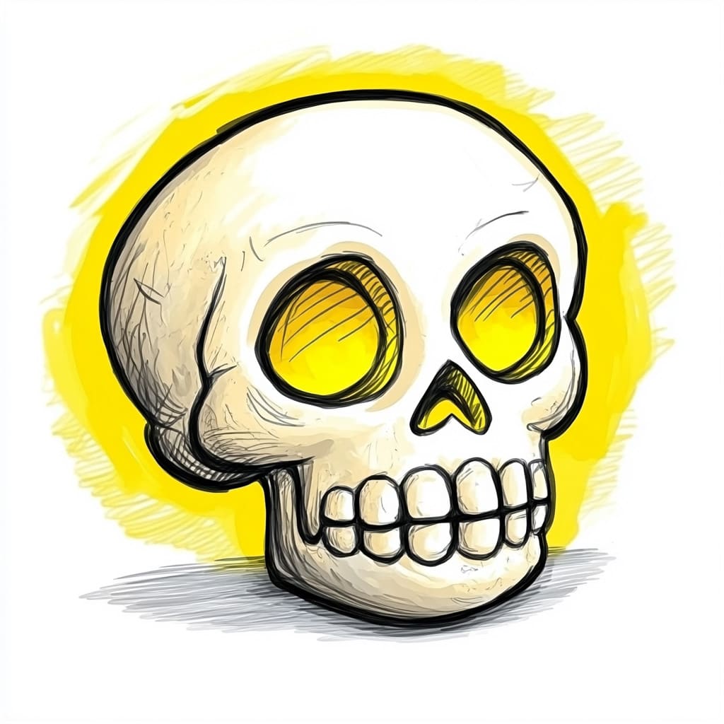 How to Draw a Day of the Dead Skull logo