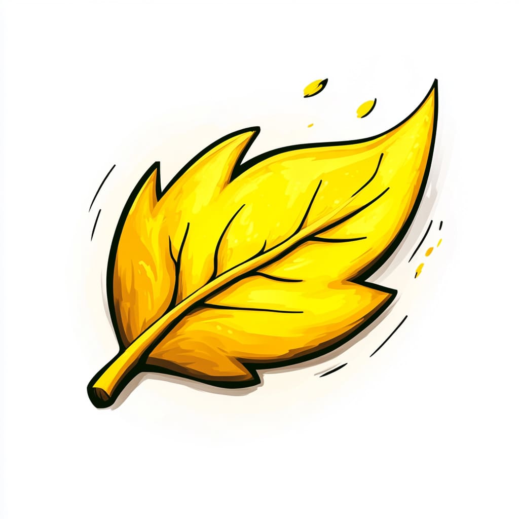 How to Draw a Falling Leaf logo