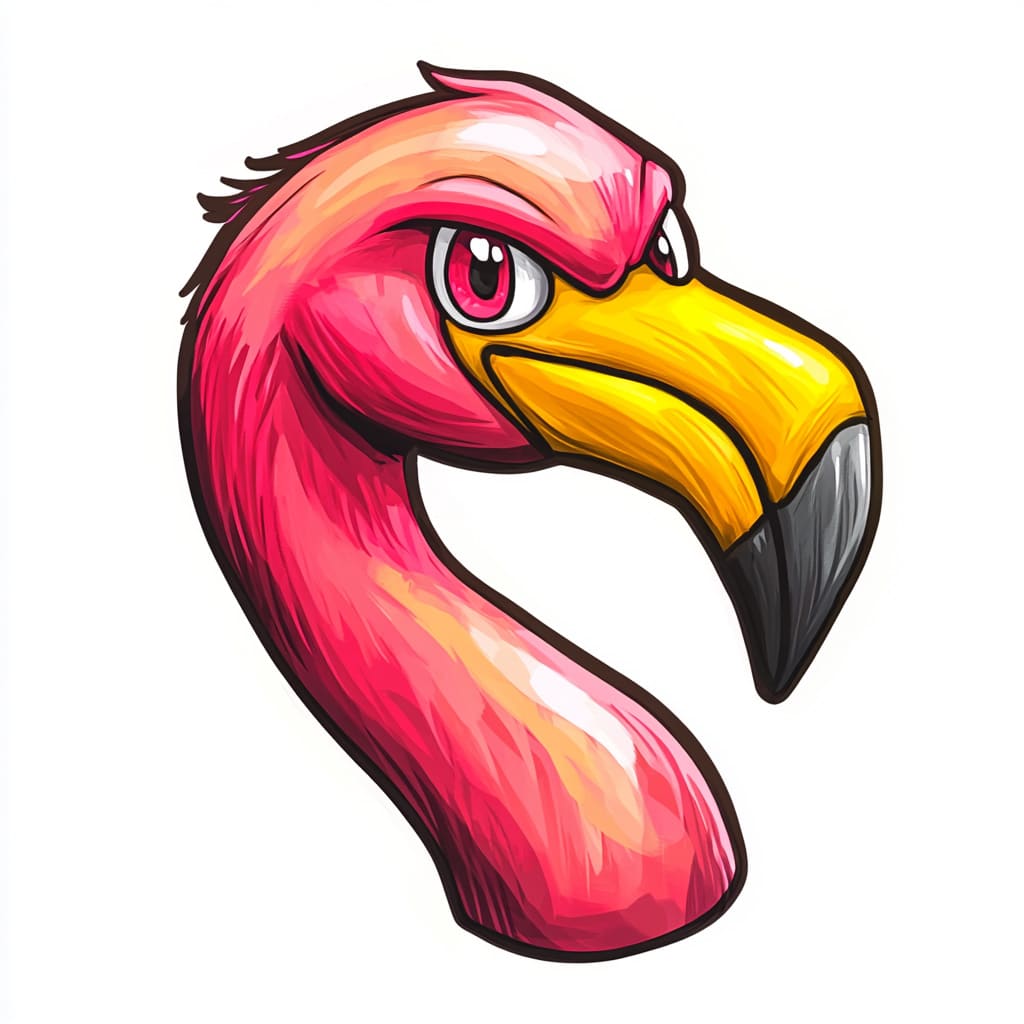 How to Draw a Flamingo logo