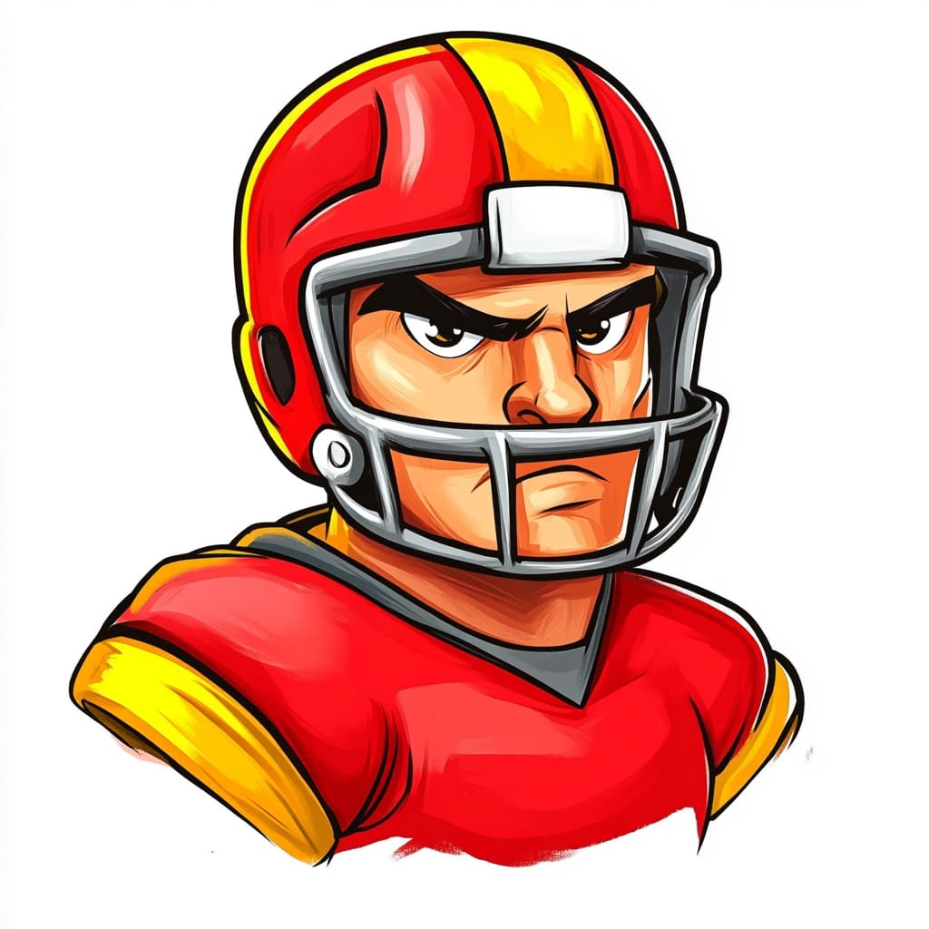 How to Draw a Football Player Easy logo