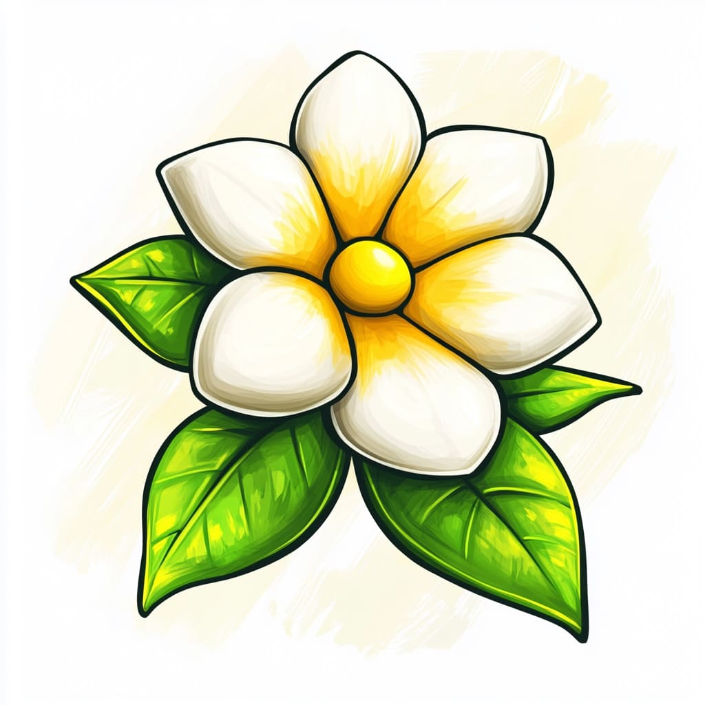 logo of a gardenia flower