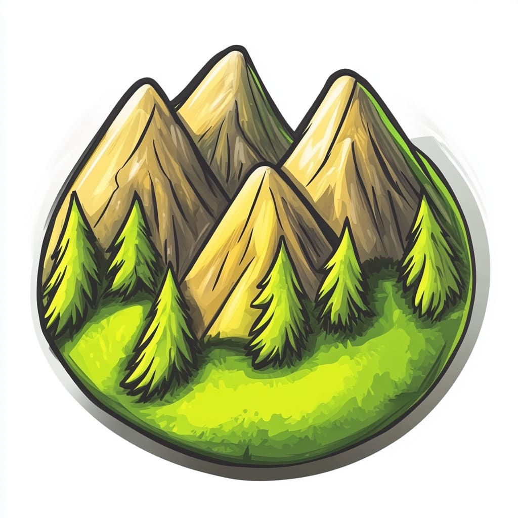 How to Draw a Mountain Range logo