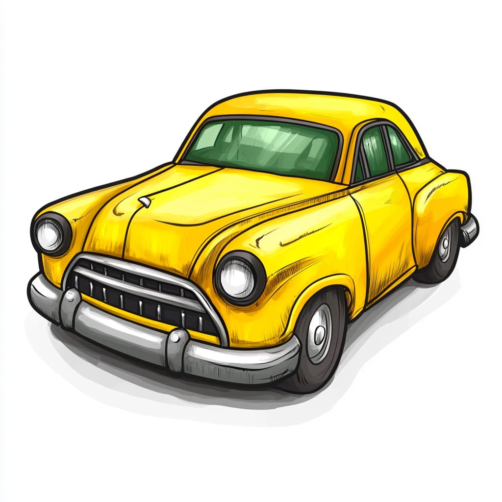 How to Draw an Old Car logo