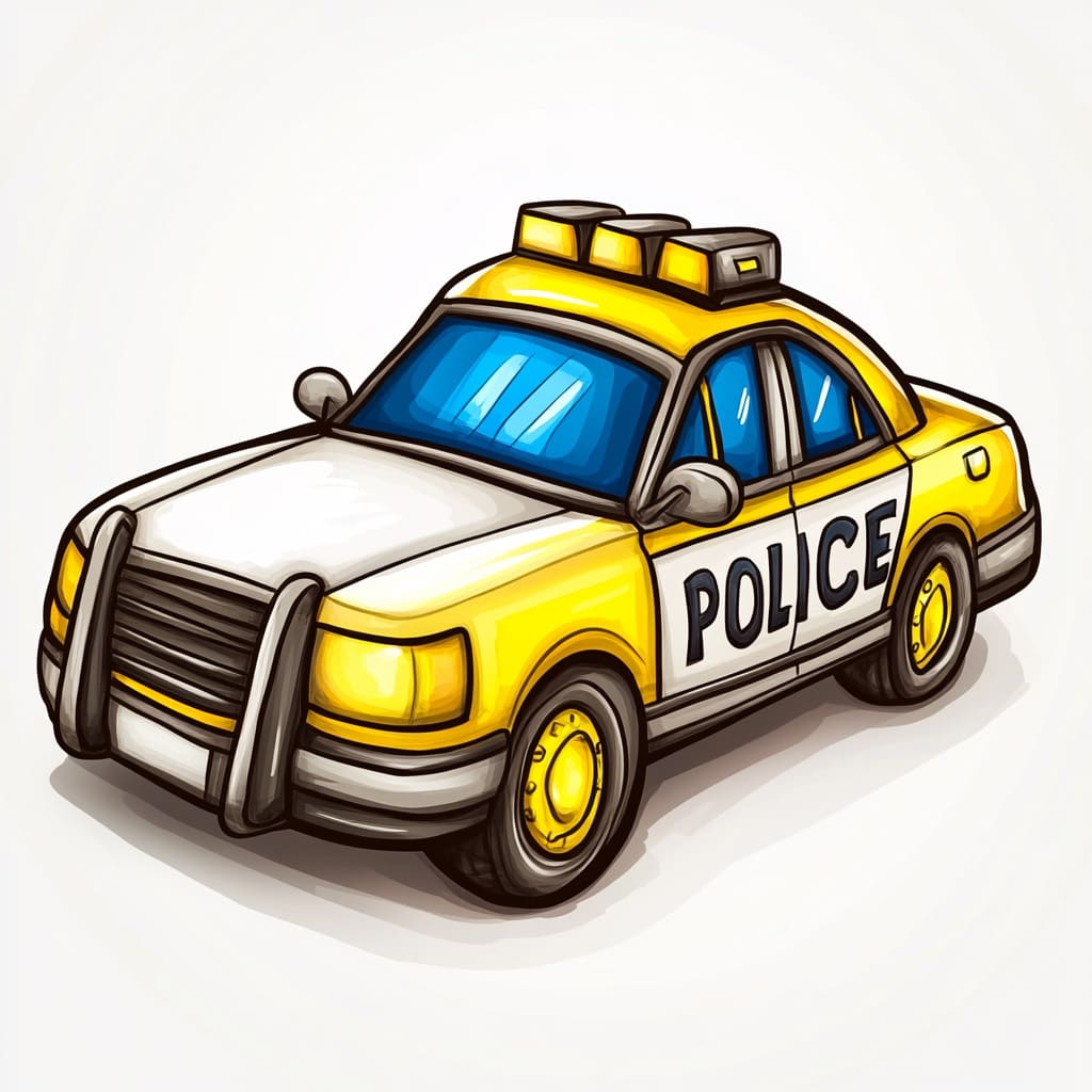 How to Draw a Police Car logo