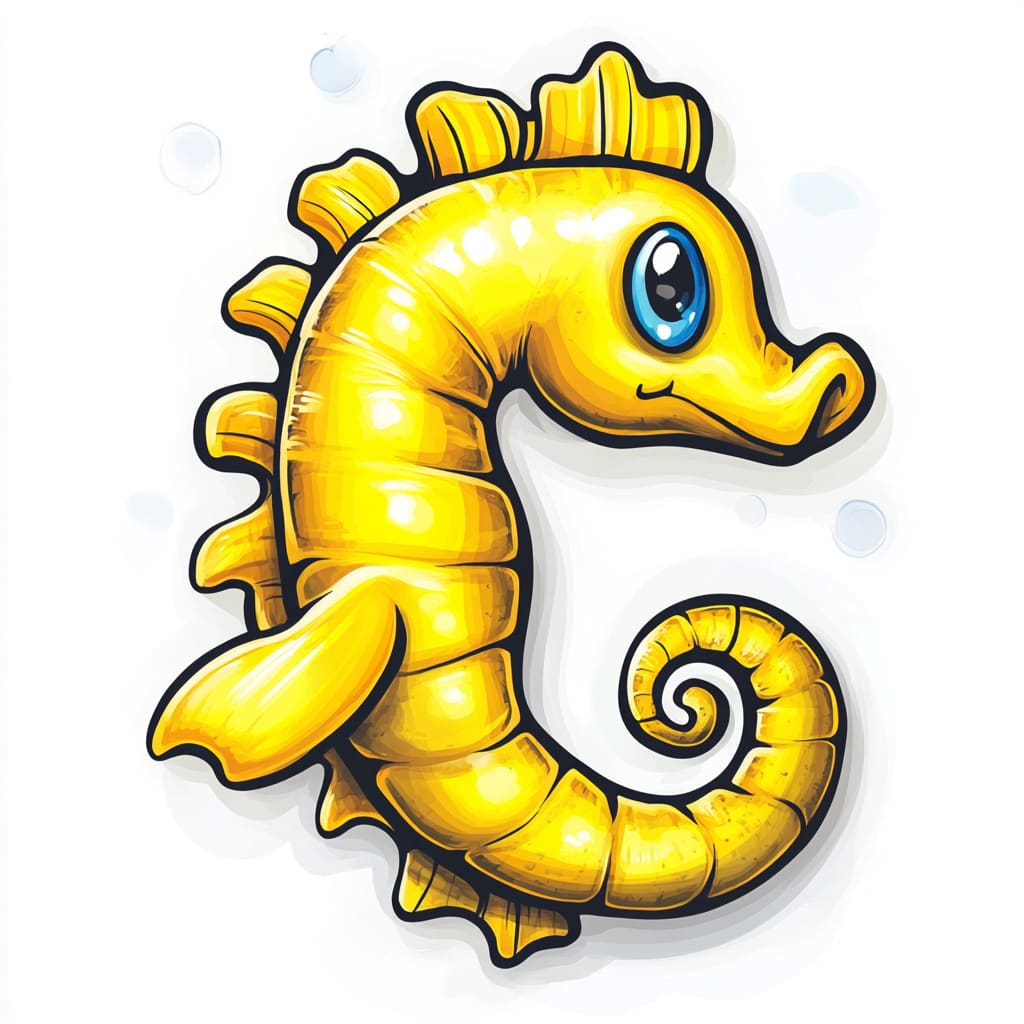 How to Draw a Seahorse logo