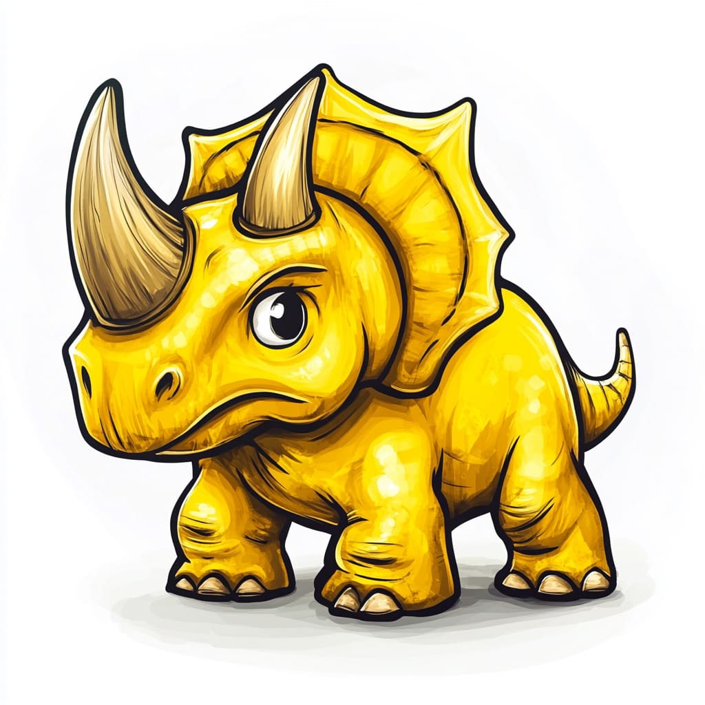 How to Draw a Triceratops logo