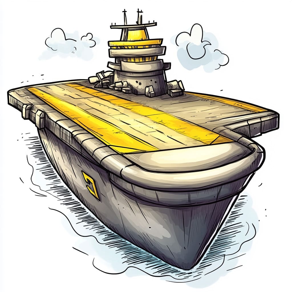 How to Draw an Aircraft Carrier logo