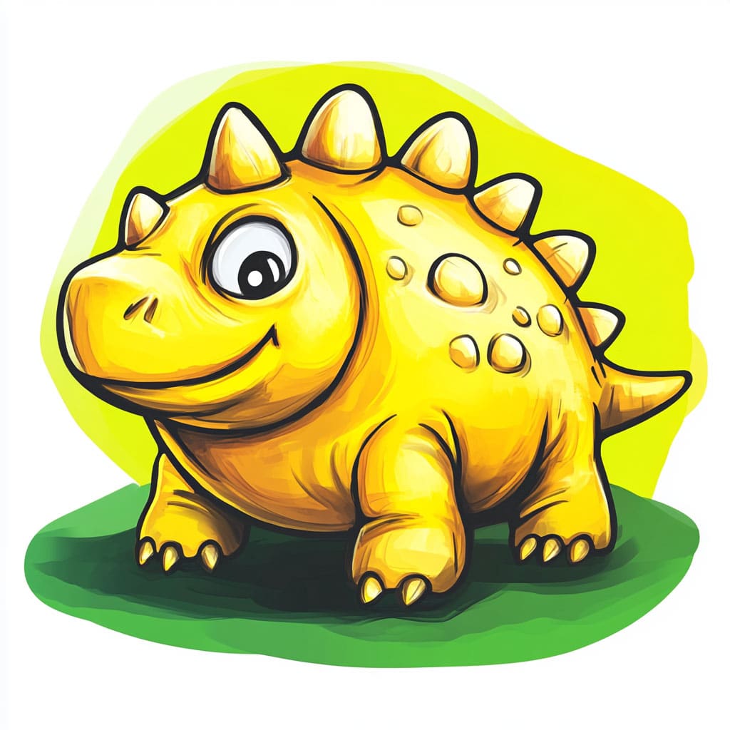 How to Draw an Ankylosaurus logo