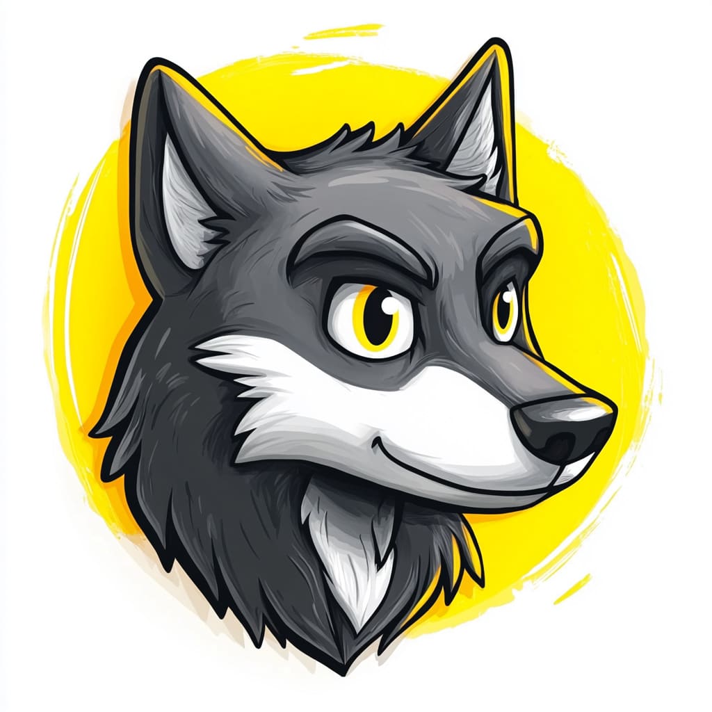 How to Draw an Anthro Wolf logo