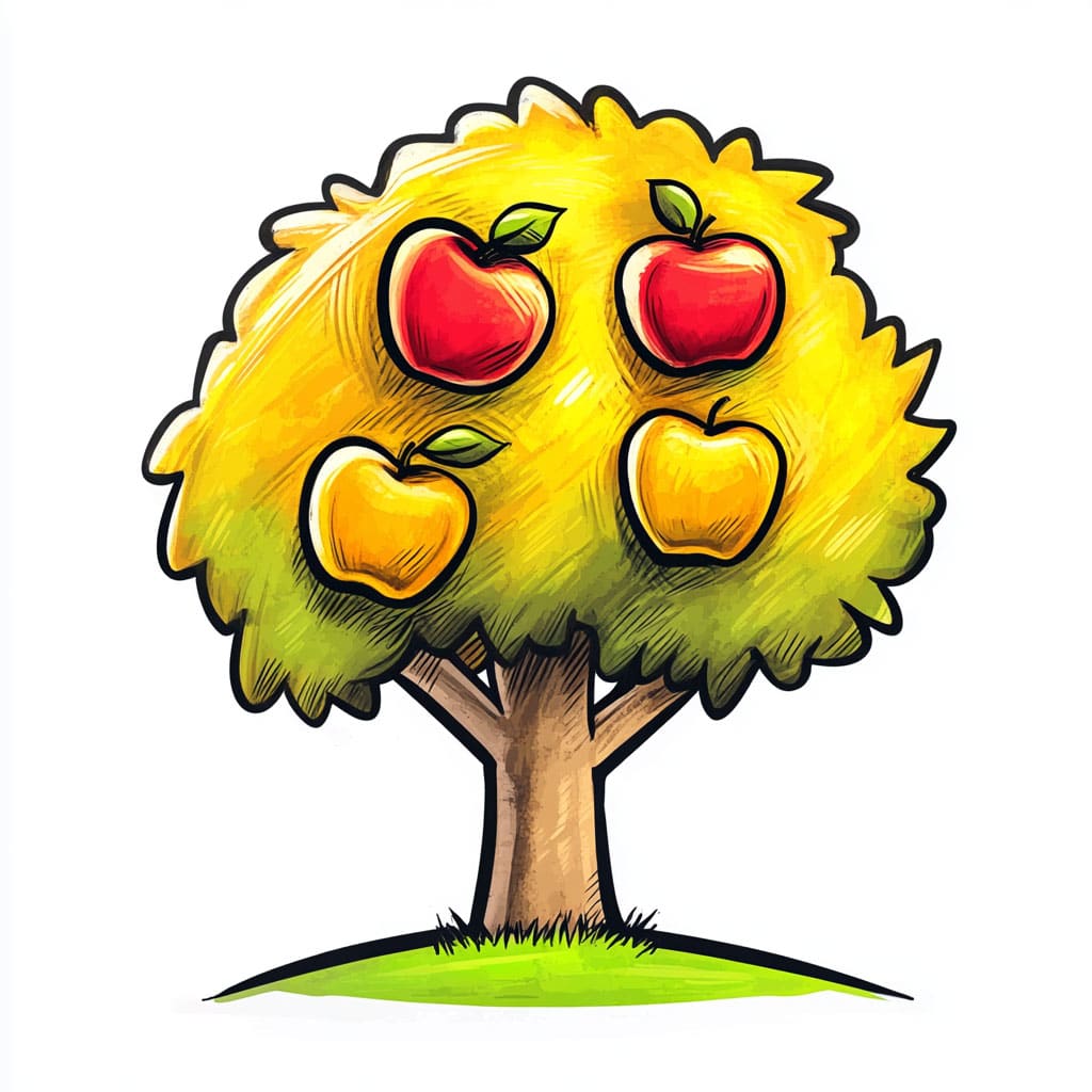 How to Draw an Apple Tree logo