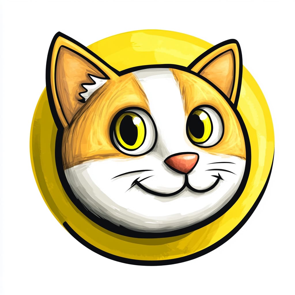 How to Draw a Calico Cat logo