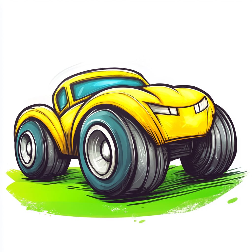 How to Draw a Cartoon Car logo