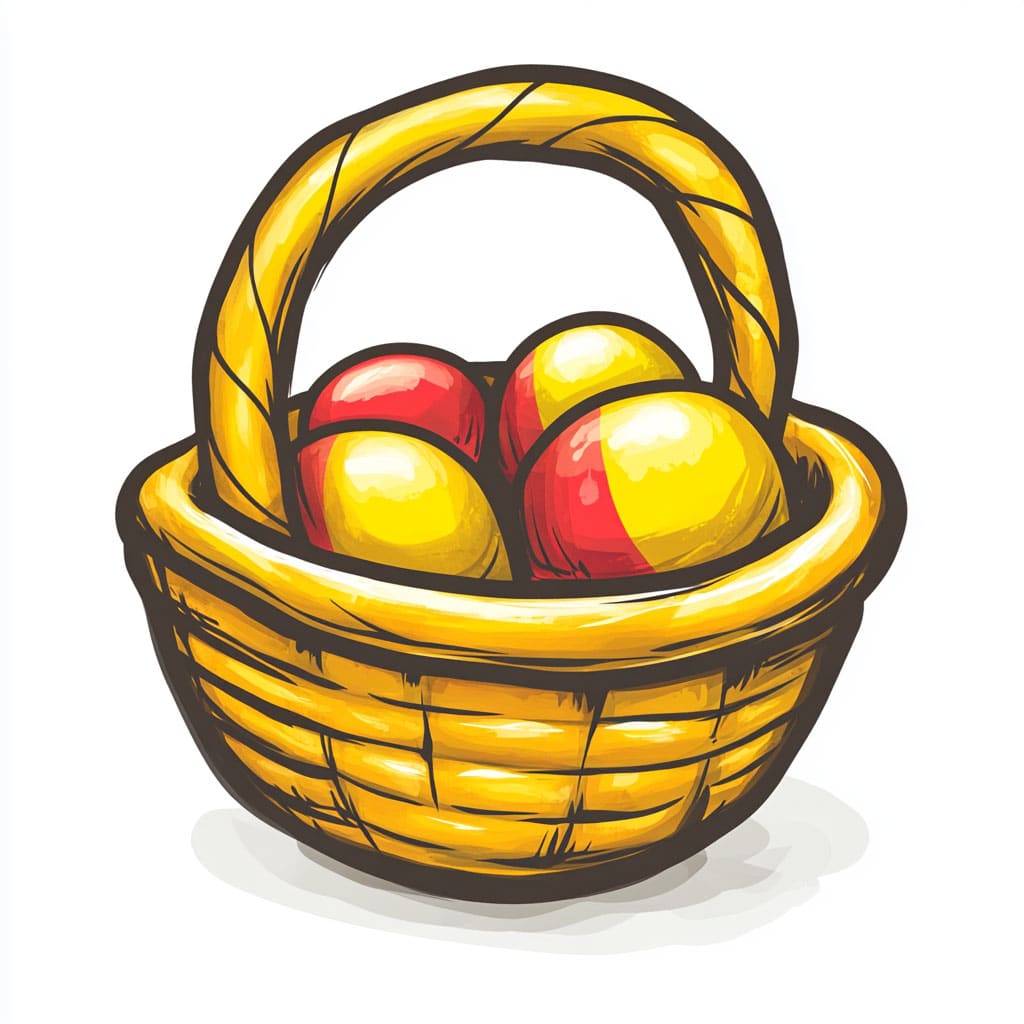 How to Draw an Easter Basket logo