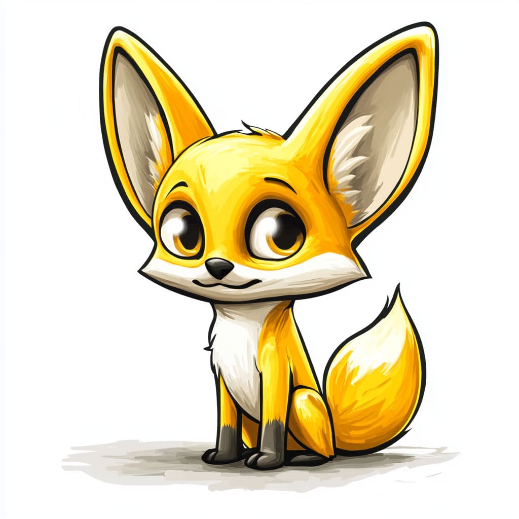 logo of a fennec fox