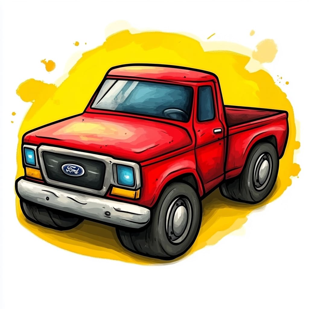 How to Draw a Ford Truck logo