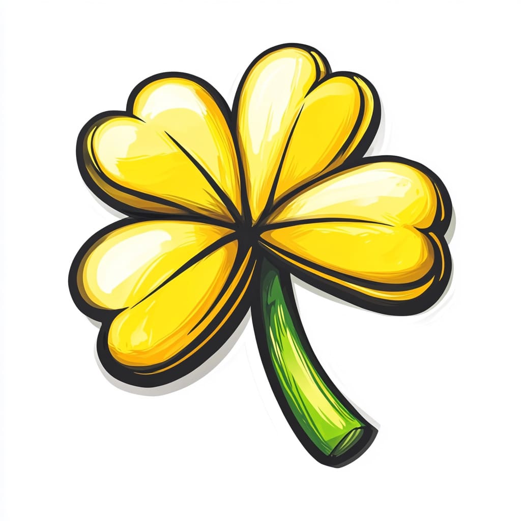 How to Draw a Four-Leaf Clover logo