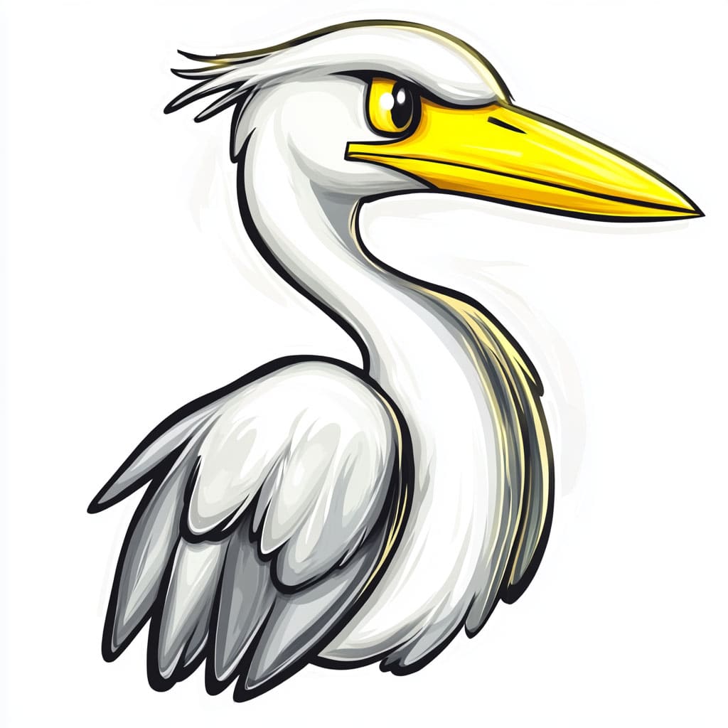 logo of a heron