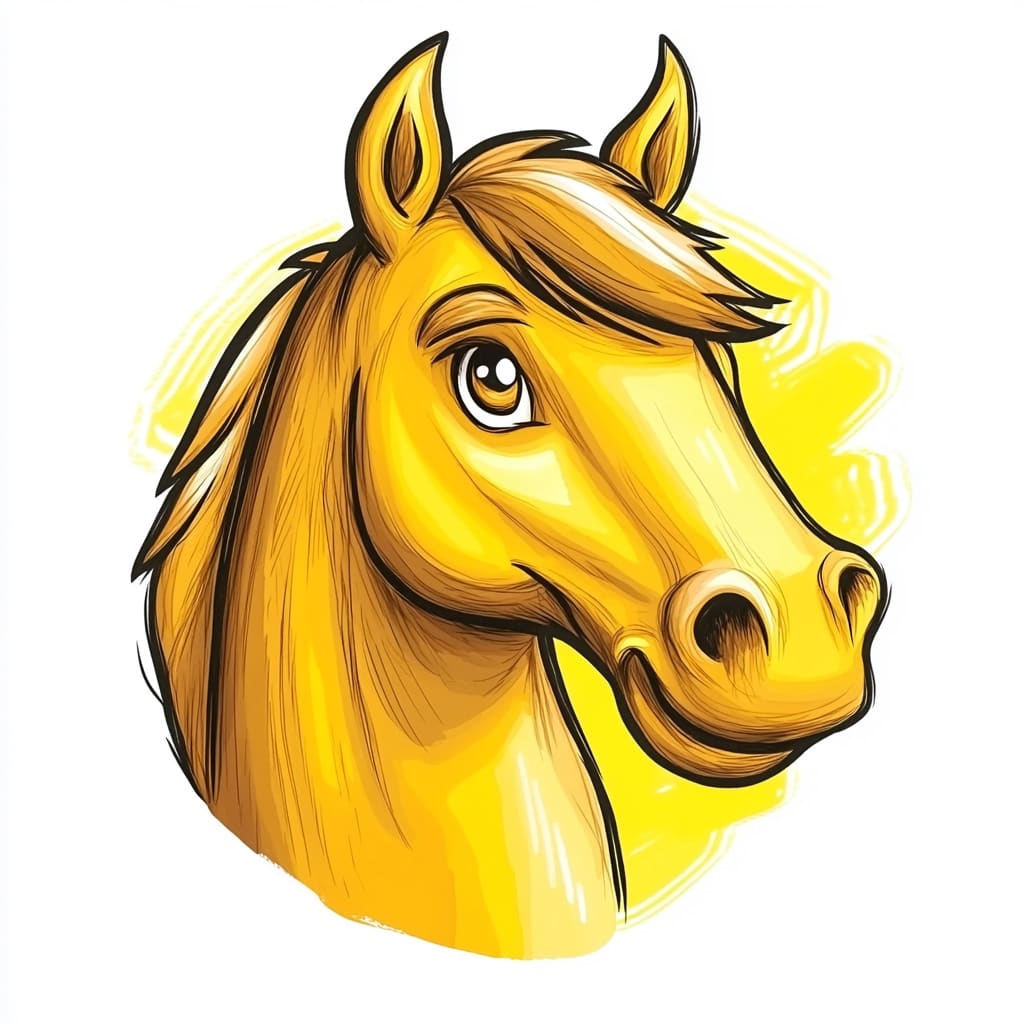 How to Draw a Mustang Horse logo