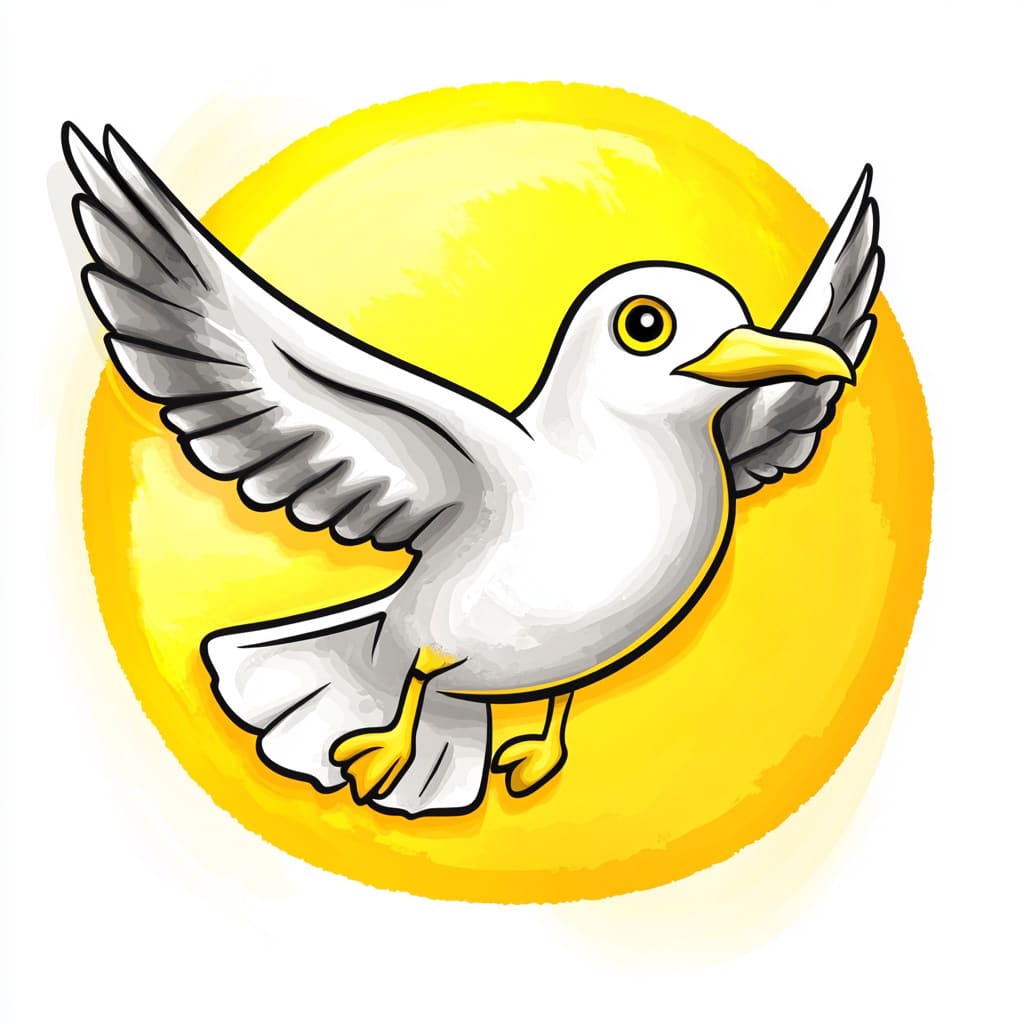 How to Draw a Seagull logo